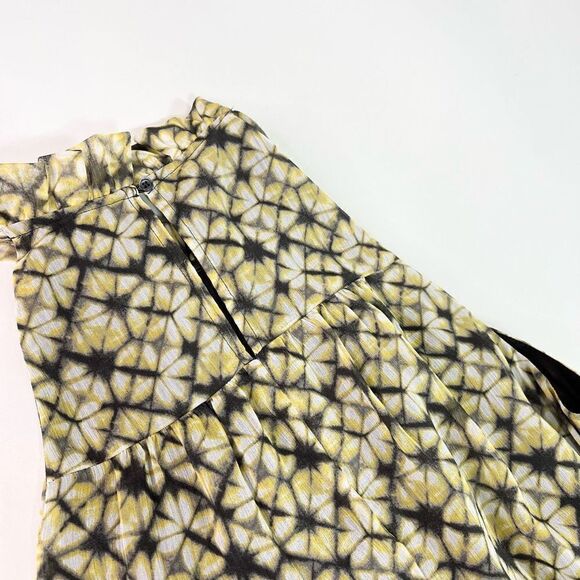 Banana Republic Tiered Dress Womens Medium Ruffle Halter Neck Keyhole Maxi New - Picture 8 of 11